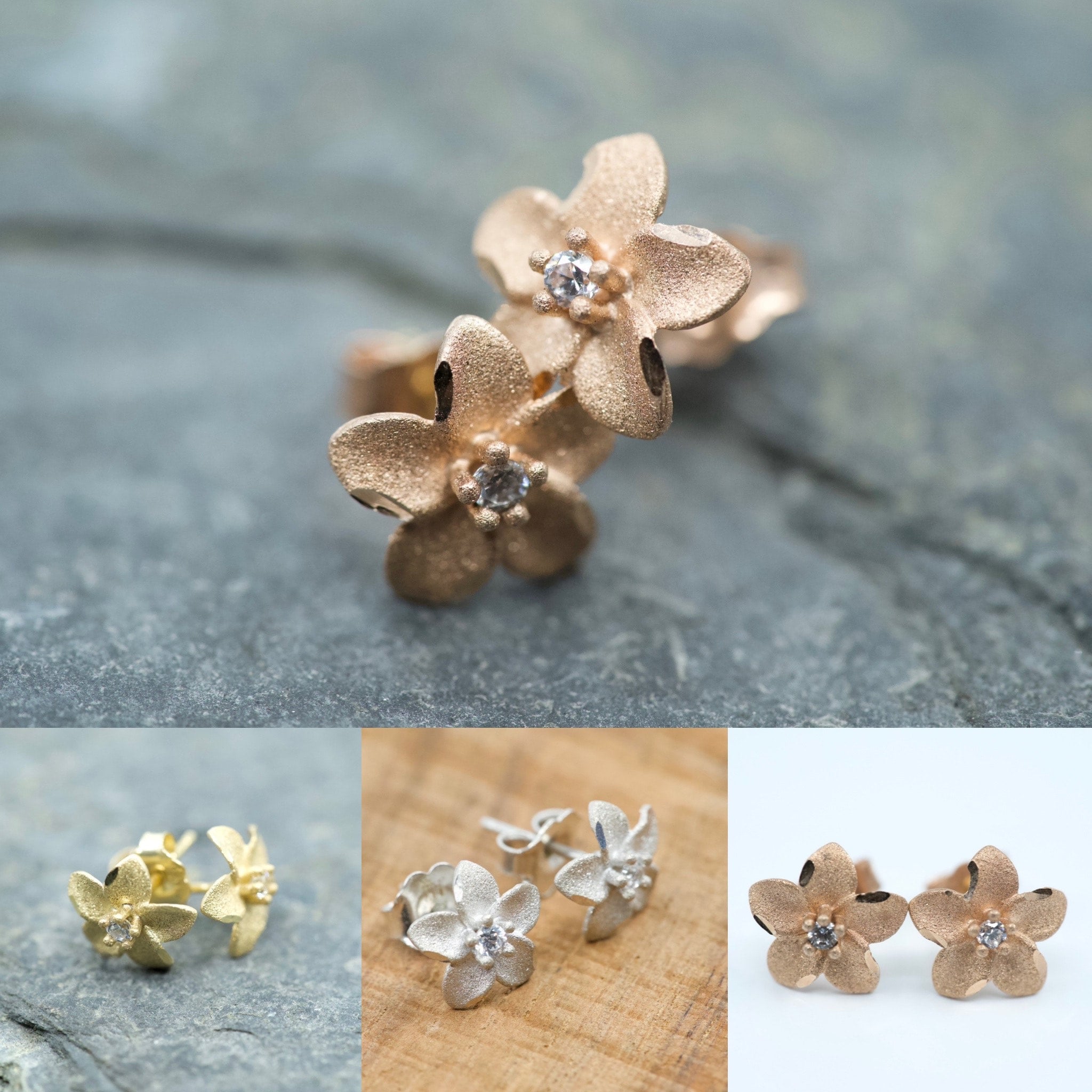 Hawaiian flower earrings deals